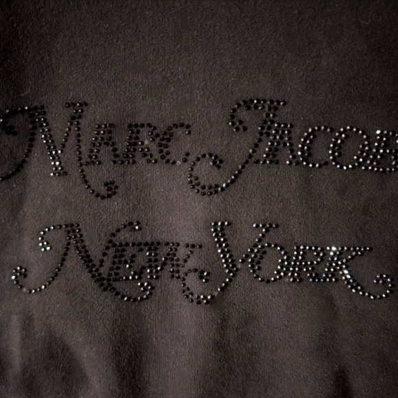 Marc Jacobs New York Rhinestone "The Logo Sweatshirt" Size M, Oversized, Relaxed - Picture 7 of 7